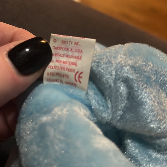 “EGGS II ”2001 TY BEANIE BABIES BLUE BEAR RARE WITH  ERRORS 8.5” TAG - Picture 8 of 12